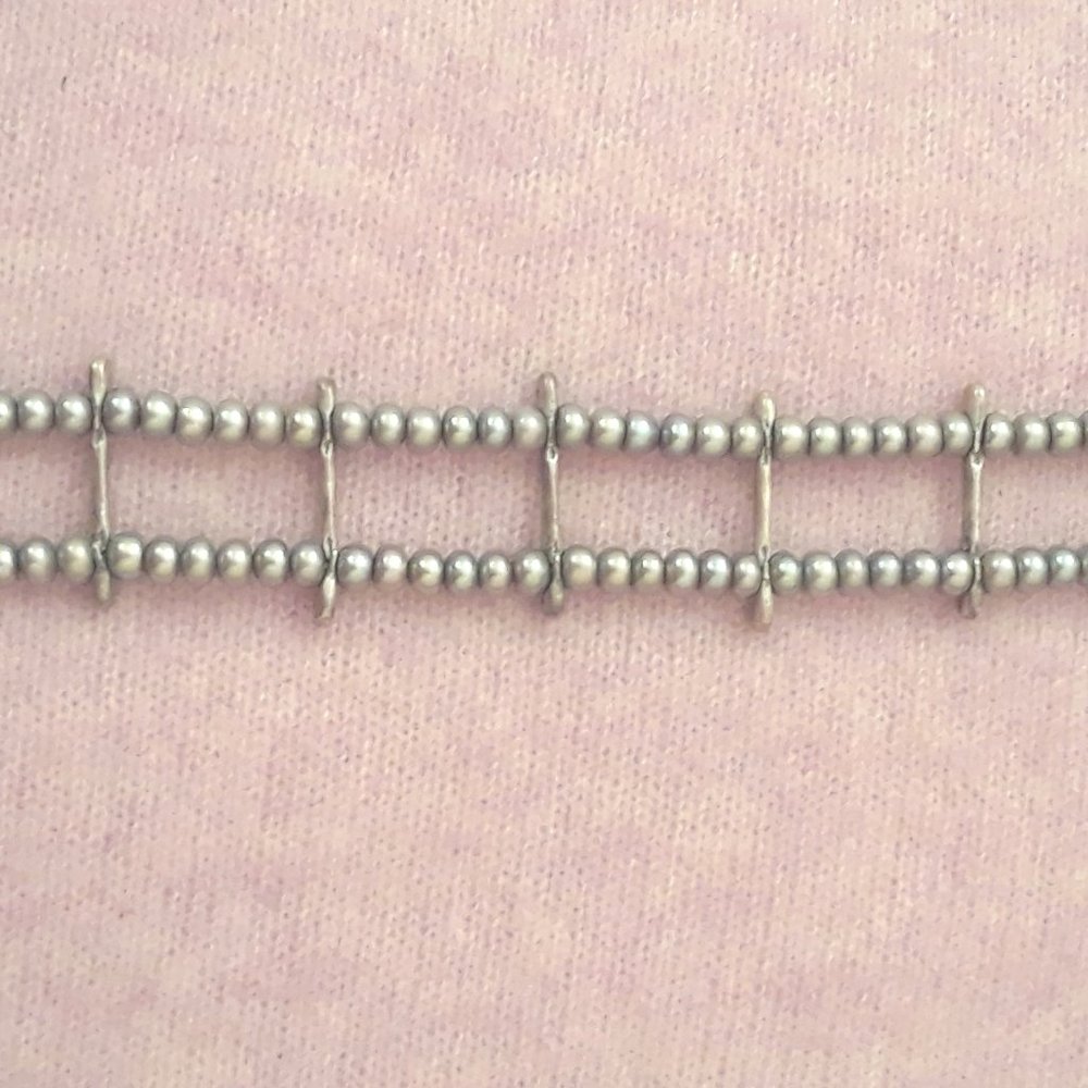 Handcrafted Sterling Silver, Grey Natural Pearl Bracelet